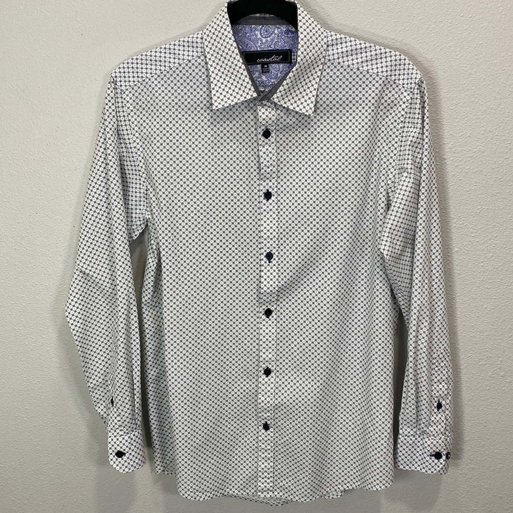 Coastal dress shirt‎ pattern print